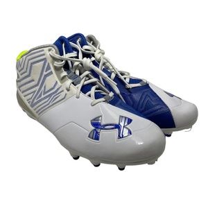 Under Armour BANSHEE MID MC Blue & White Football Cleats